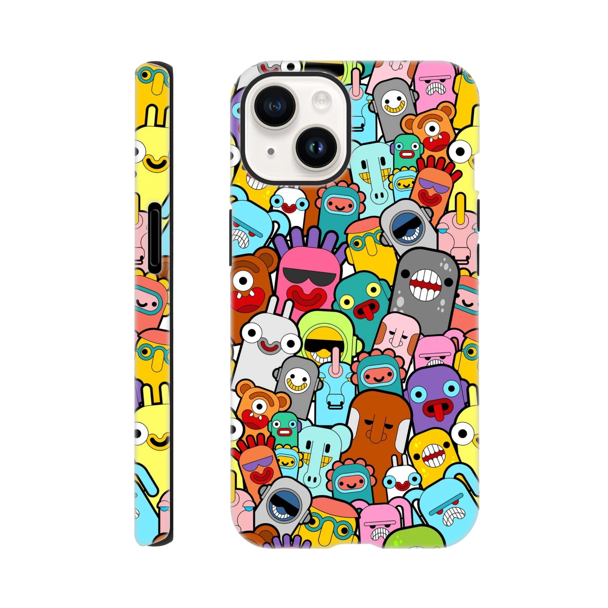 Crazy Cartoon Creatures - Apple iPhone - Tough case iPhone 14 iPhone Tough Case Globally Fulfilled