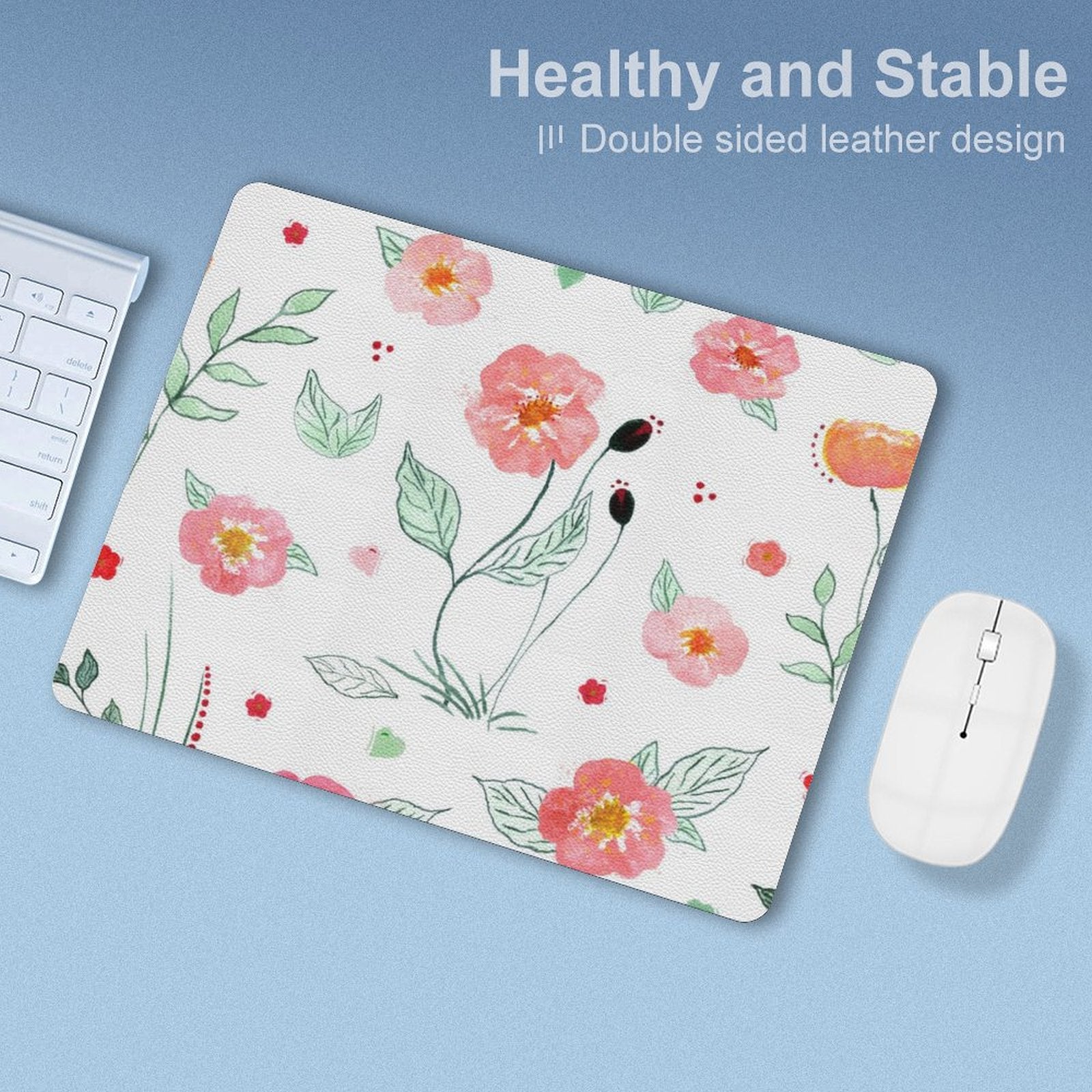 Blossoms Leather Mouse Pad Leather Mouse Pad Plants Printed Offshore