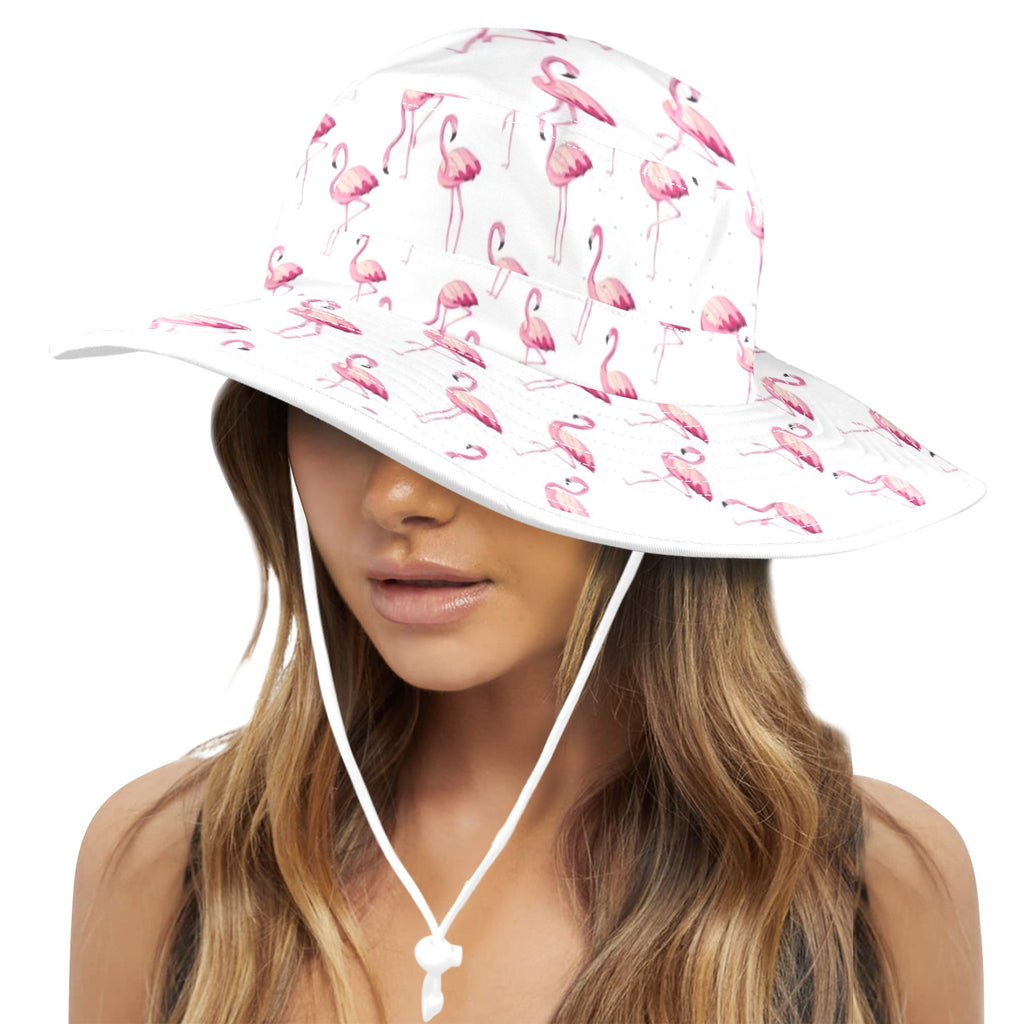 Flamingos Wide Brim Bucket Hat Wide Brim Bucket Hat animal Printed Offshore