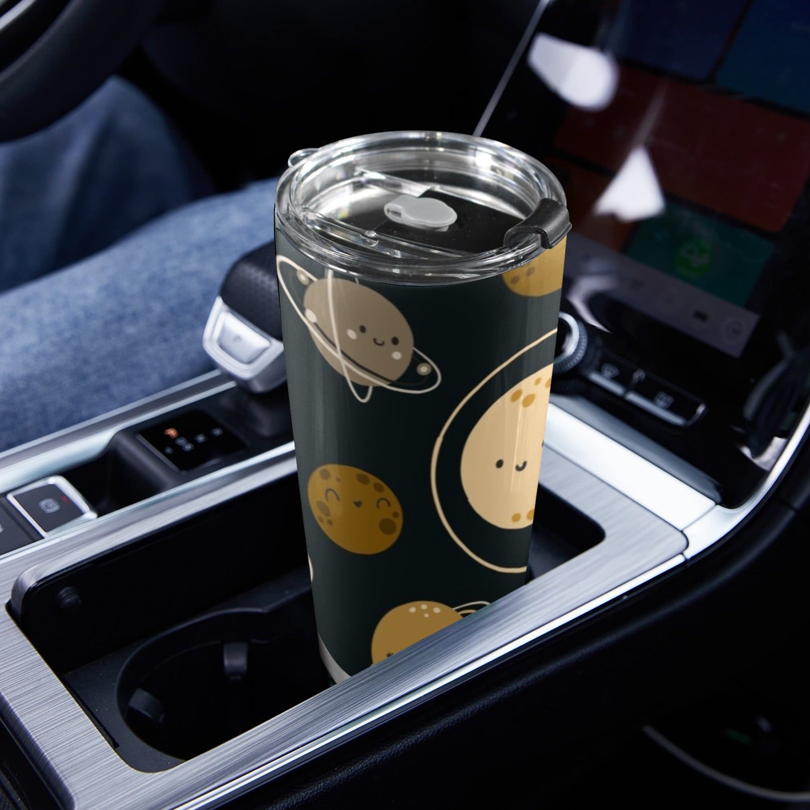 Happy Planets - 20oz Mobile Tumbler with Lid (Black Lock)