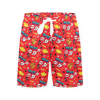 Comic Book Red Men's Mid-Length Beach Shorts Men's Mid-Length Beach Shorts comic Printed Offshore