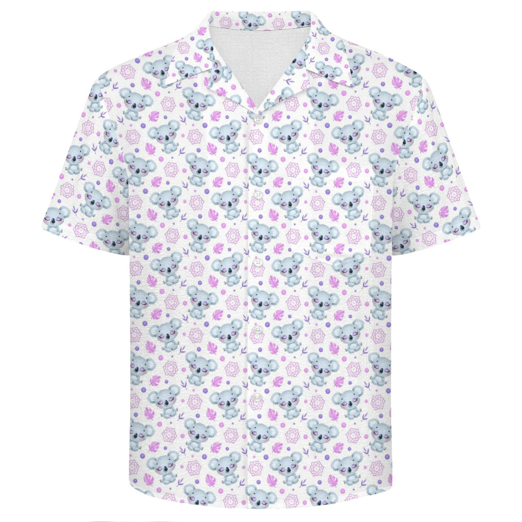 Zen Koala Men's Crinkle Hawaiian Shirt