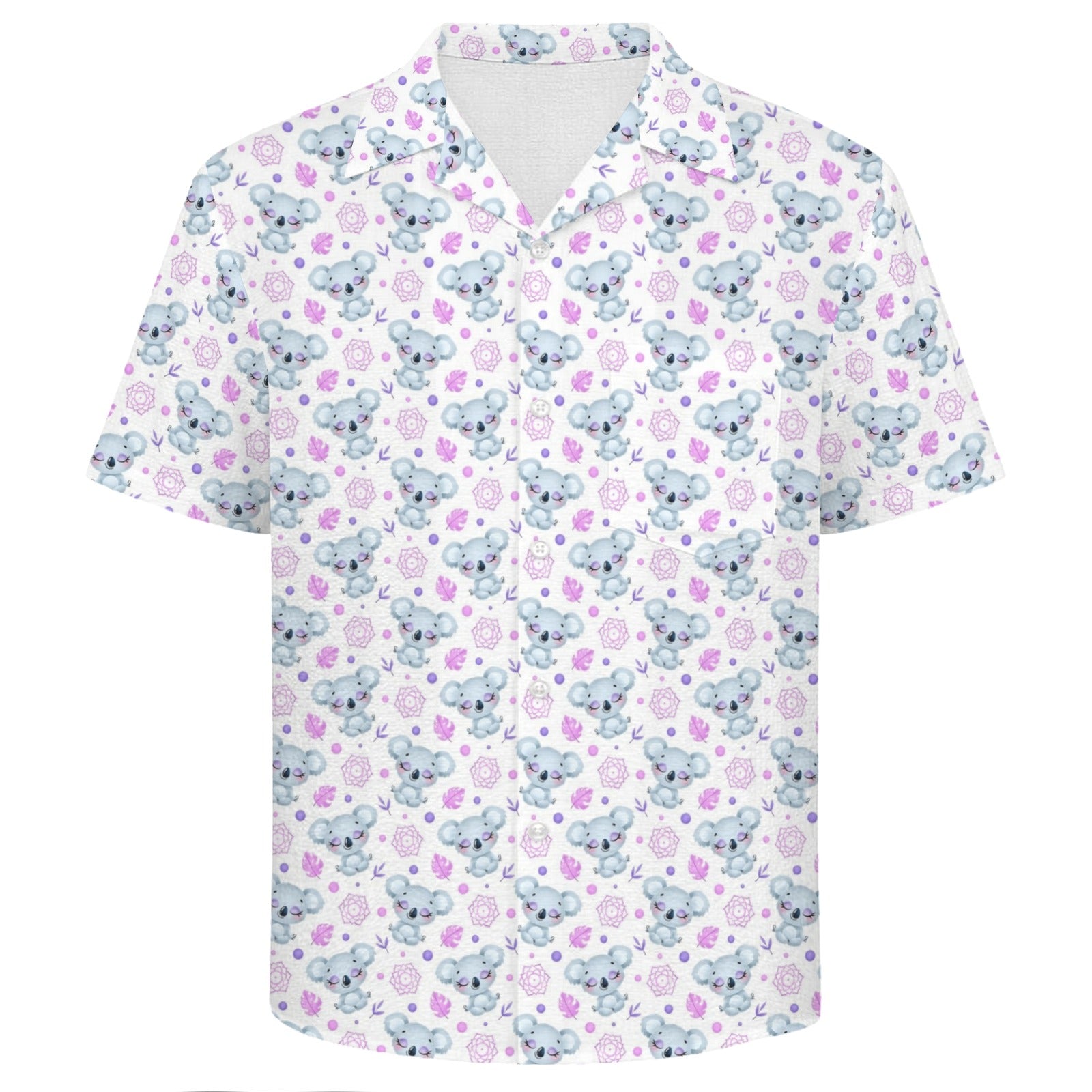 Zen Koala Men's Crinkle Hawaiian Shirt