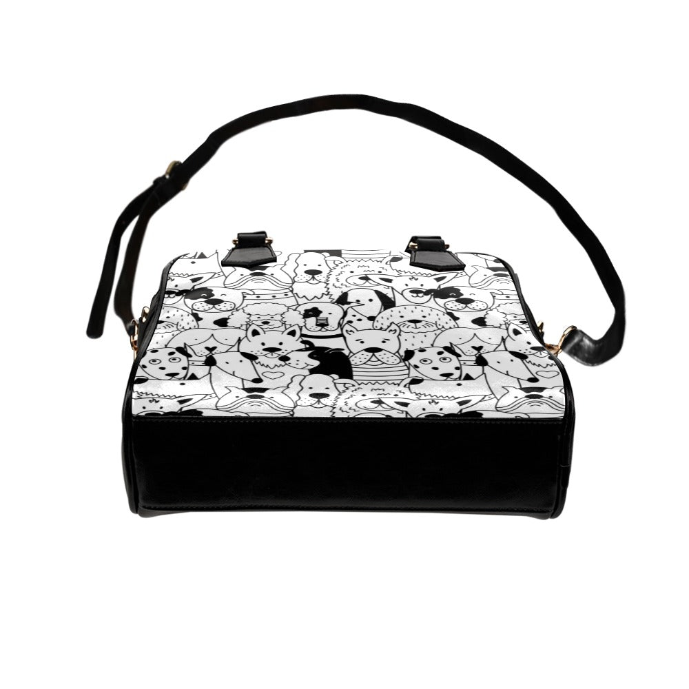 Black And White Dogs - Shoulder Handbag (Model 1634) Shoulder Handbags (1634)