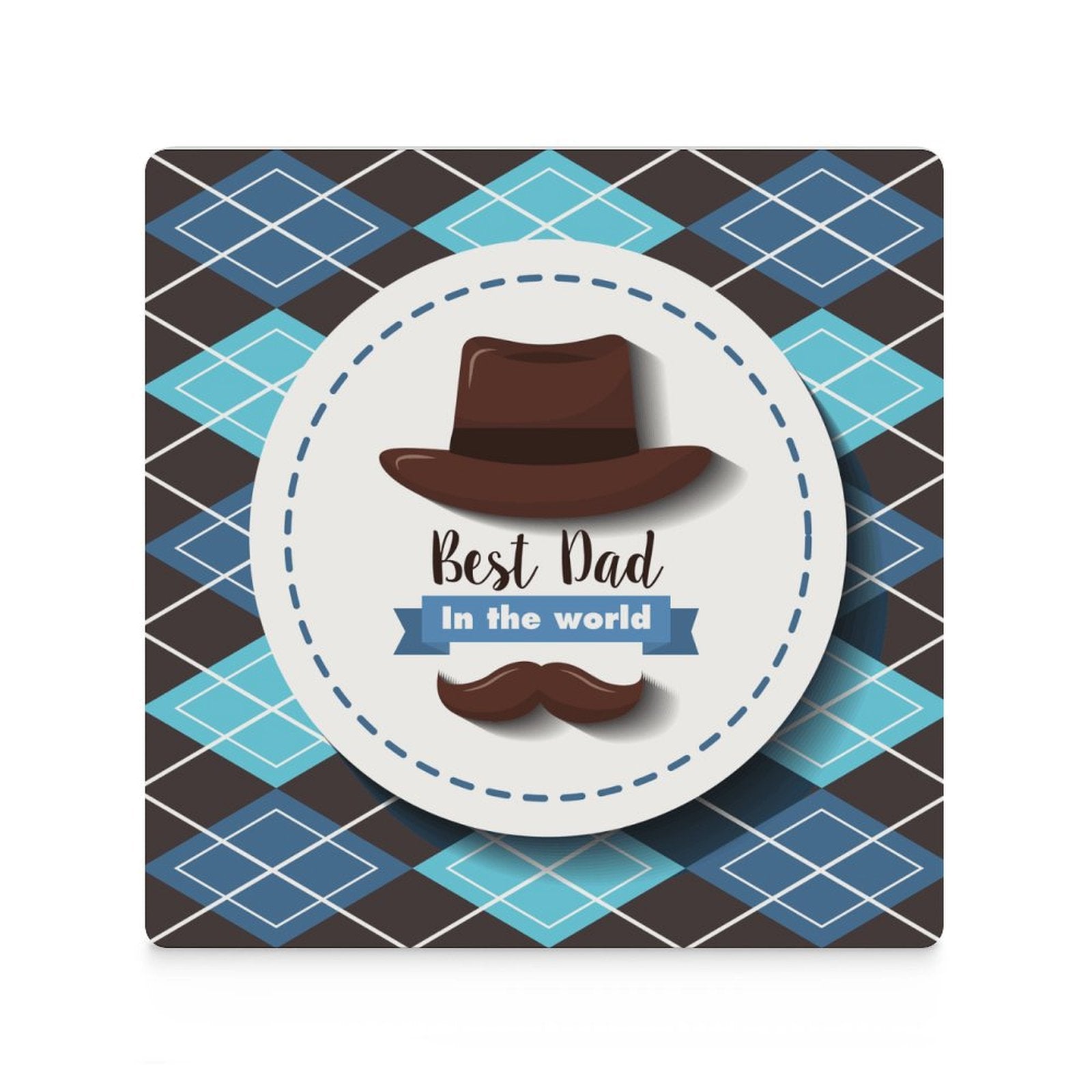 Best Dad In The World - Ceramic Coasters (Square) Ceramic Coasters Dad Printed Offshore