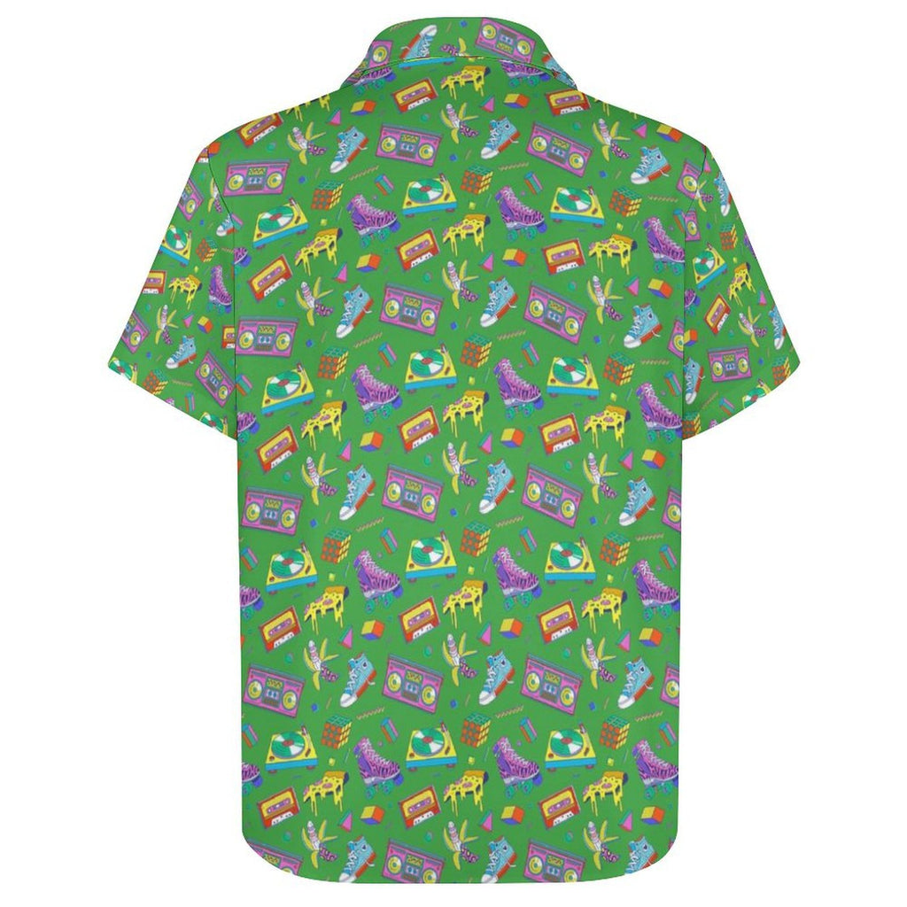 Bright 80's Women's Collared Pocketless Short Sleeve Shirt