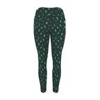 Cactus On Black - Women's High Waist Pockets Yoga Leggings