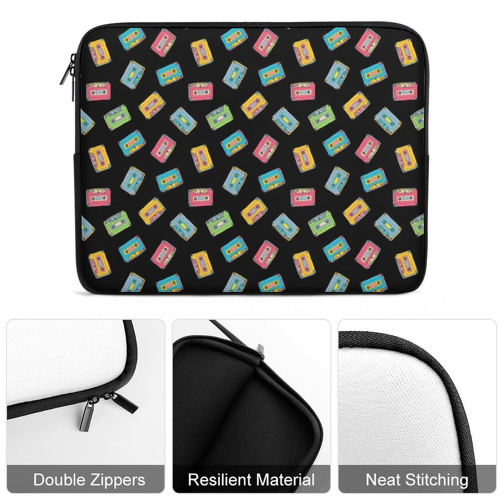Cassette Tapes Laptop Sleeve (Multiple Sizes) Laptop Sleeve Music Printed Offshore Retro