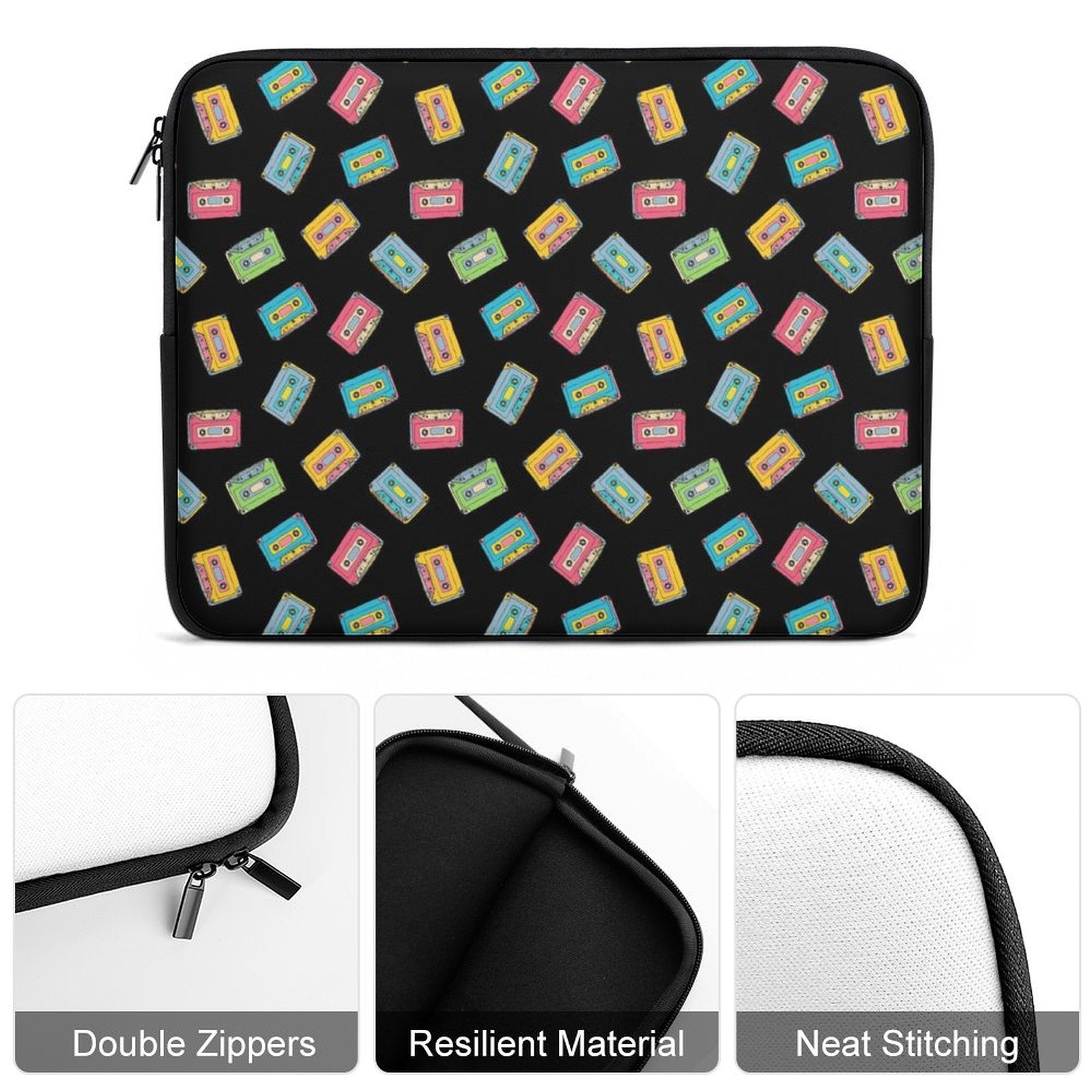 Cassette Tapes Laptop Sleeve (Multiple Sizes) Laptop Sleeve Music Printed Offshore Retro