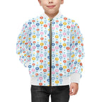 Abstract Cute Flowers Kids Bomber Jacket