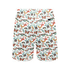 Pretty Moths And Butterflies Men's Mid-Length Beach Shorts Men's Mid-Length Beach Shorts animal Printed Offshore