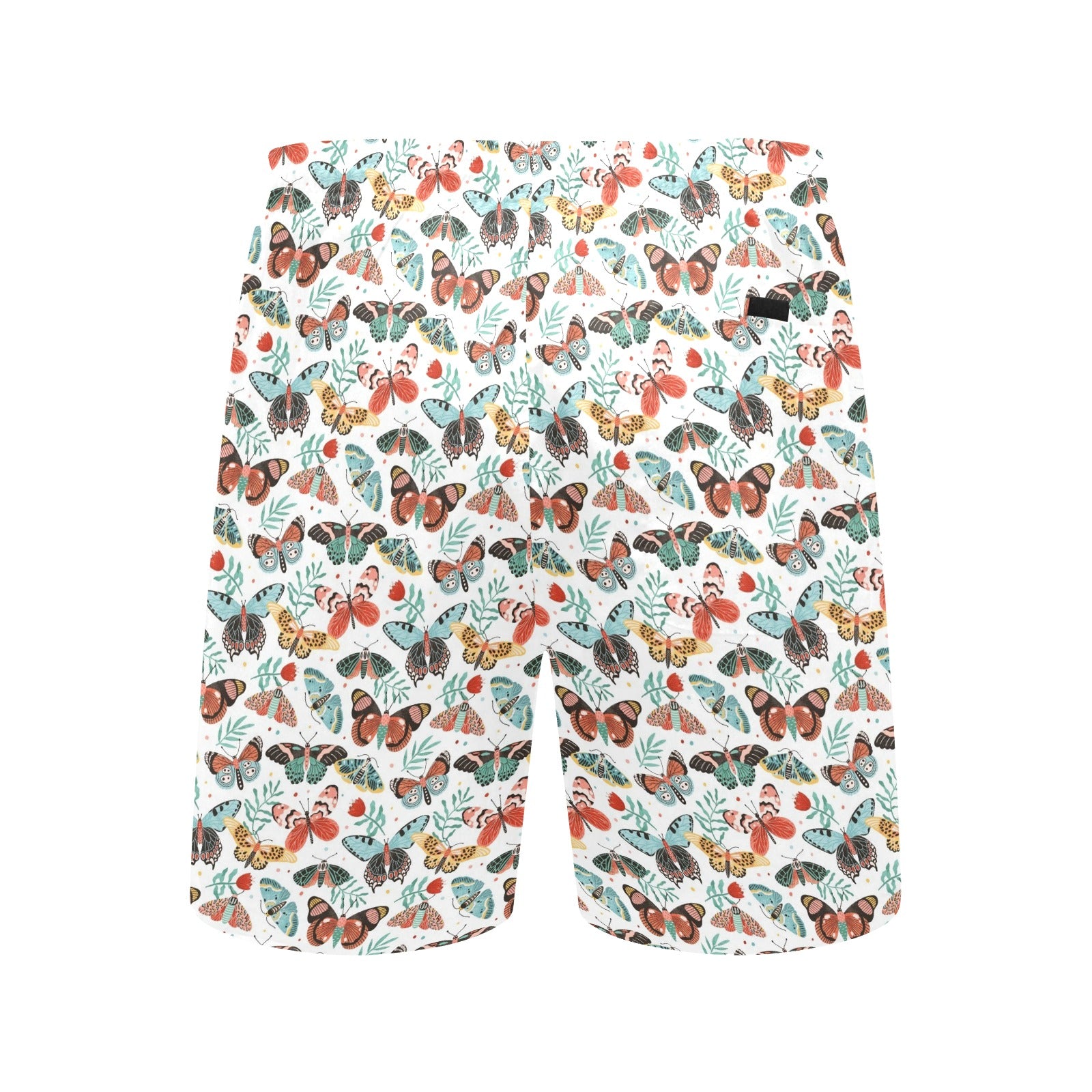 Pretty Moths And Butterflies Men's Mid-Length Beach Shorts Men's Mid-Length Beach Shorts animal Printed Offshore