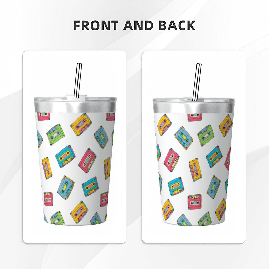 Colourful Cassettes Small Stainless Steel Travel Mug Cup 12oz/350ml