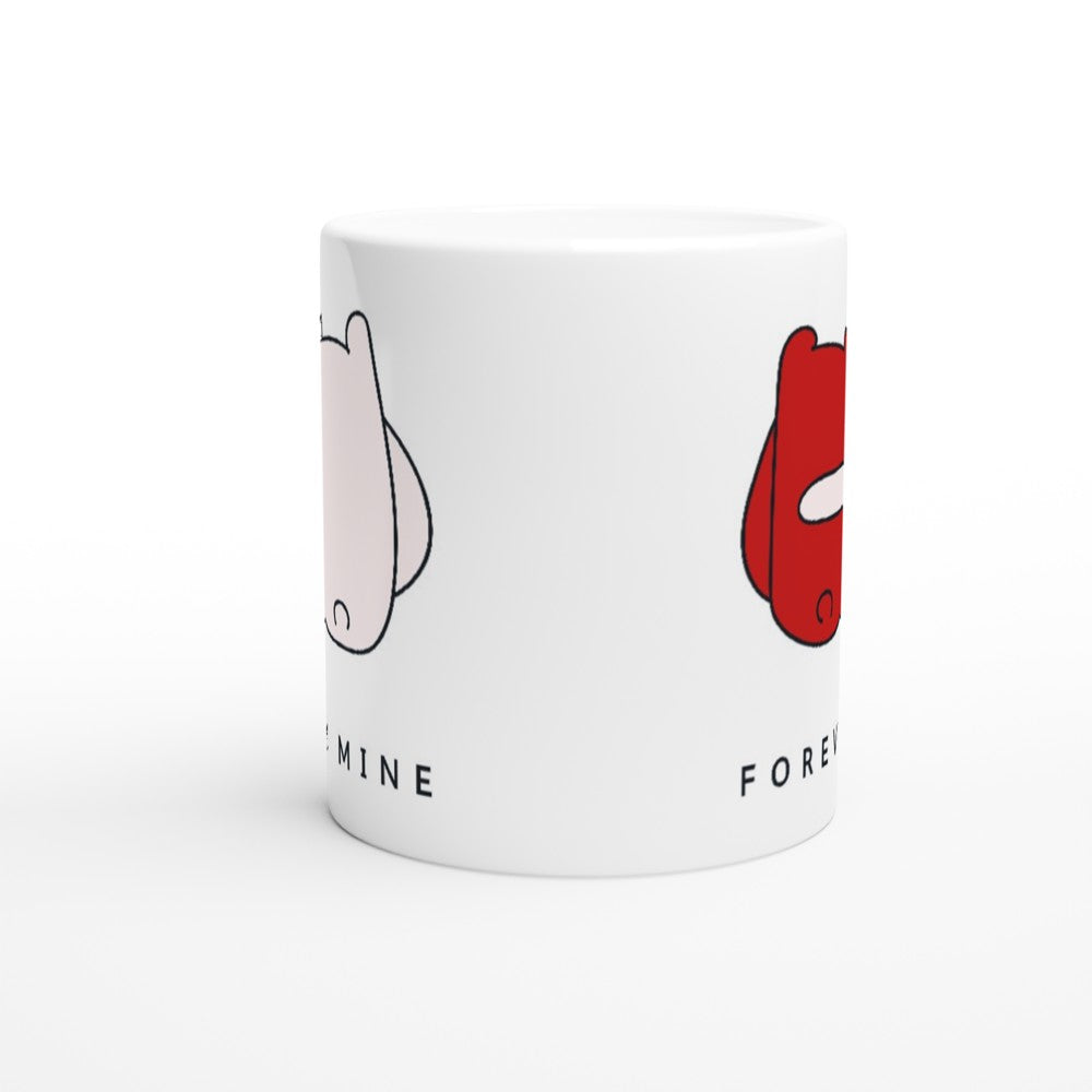 Forever Mine - White 11oz Ceramic Mug White 11oz Mug animal Globally Fulfilled love