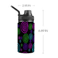 Neon Swirl - Kids Water Bottle with Chug Lid (12 oz) One Size Kids Water Bottle with Chug Lid Printed Offshore