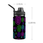 Neon Swirl - Kids Water Bottle with Chug Lid (12 oz)