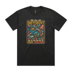 We Are All Different, But We All Swim Together AS Colour Heavy Faded Tee Unisex Faded coal Heavy Faded T-shirt animal Ocean Positivity Printed In Australia