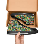 Tropical Comic Book Style Men's High Top Canvas Shoes Men's Classic High Top Canvas Shoes comic Plants Printed Offshore