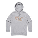 Barista - Womens Hoodie Grey Marle Womens Hoodie Coffee Printed In Australia