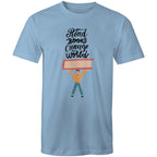 Read Books, Change The World - Mens T-Shirt Carolina Blue Mens T-shirt Printed In Australia Reading