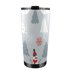 Christmas Snowman - 20oz Mobile Tumbler with Lid (Black Lock) 20oz Travel Mug Christmas Printed Offshore