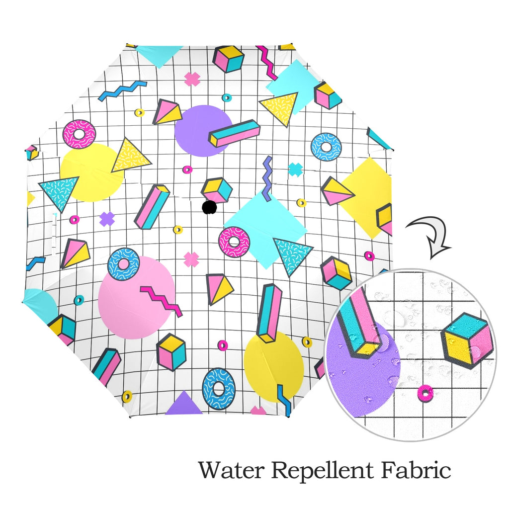 80's Grid Umbrella Umbrella Printed Offshore Retro