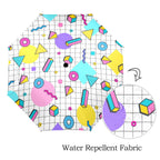 80's Grid Umbrella Umbrella Printed Offshore Retro