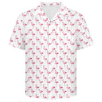 Flamingos Men's Crinkle Hawaiian Shirt