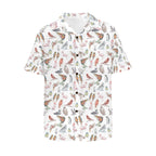 Birds Of A Feather Men's Short Sleeve Hawaiian Shirt Men's Hawaiian Shirt (New) animal Birds Printed Offshore