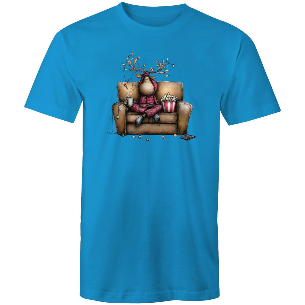 Reindeer, Christmas Movies Watching T-shirt - Mens T-Shirt