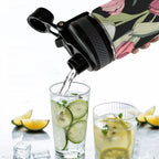 Tulips - Insulated Water Bottle with Dual-Use Lid (18oz) Insulated Water Bottle with Dual-Use Lid (18oz) Plants Printed Offshore