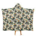 Toucan Jungle Kids Hooded Blanket 100cm x 130cm white 40"×50" Kids Hooded Blanket animal Printed Offshore