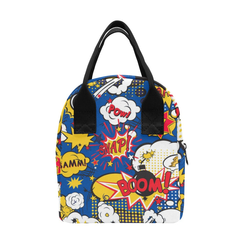 Blue Comic Book - Zipper Lunch Bag Zipper Lunch Bag Printed Offshore