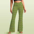 Happy Bananas High Waist Crossover Tummy Control Flare Leggings 5XL High Waist Flare Leggings Food Printed Offshore