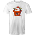Chicken Pot Pi Men's AS Colour T-Shirt White Mens T-shirt animal Maths Printed In Australia