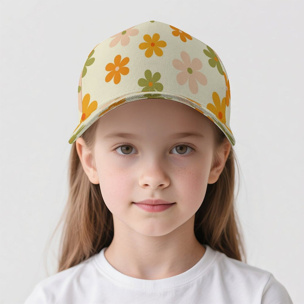 Cute Daisies Kids Baseball Cap Kids Baseball Hat Plants Printed Offshore
