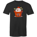Chicken Pot Pi - Mens T-Shirt Black Mens T-shirt animal Maths Printed In Australia