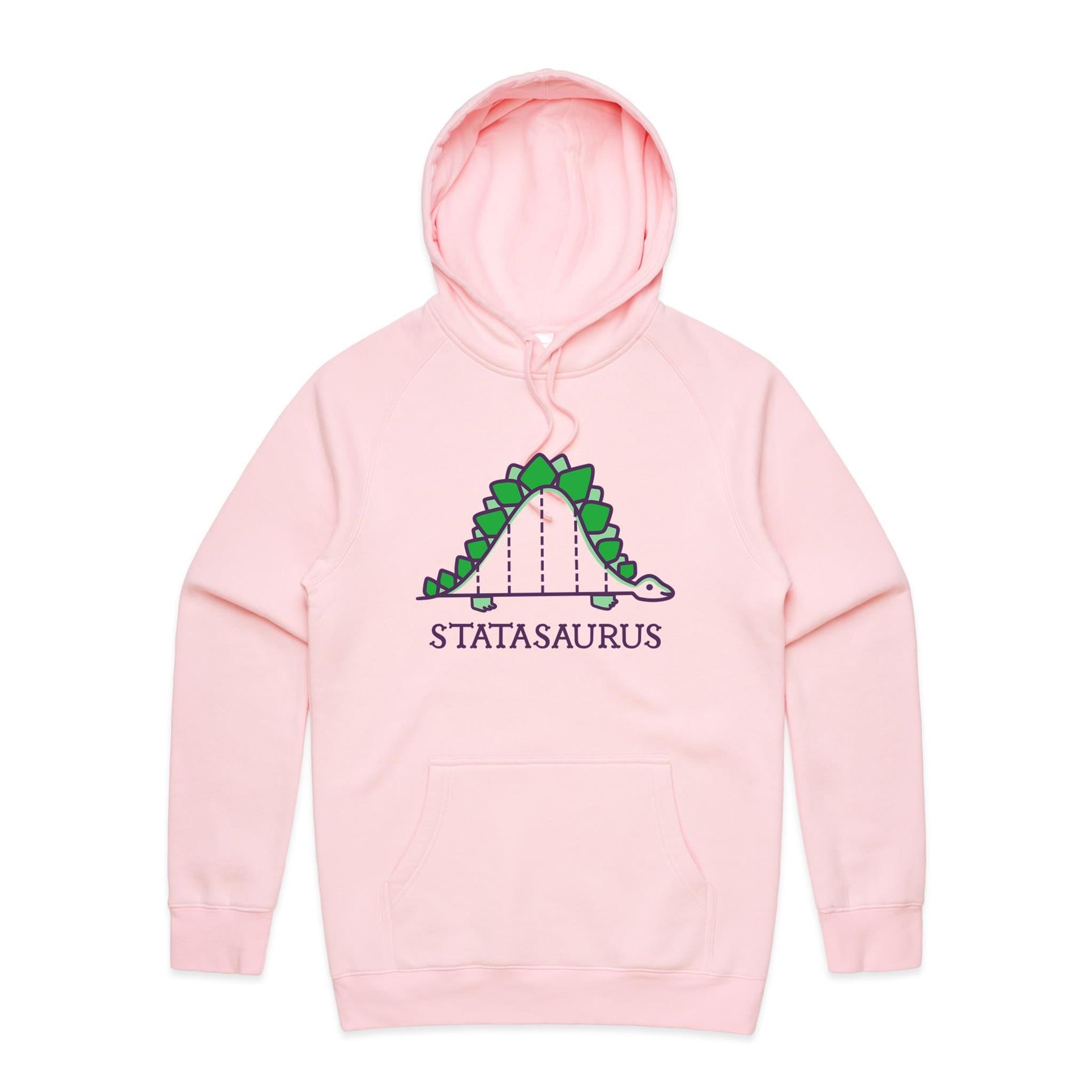 Statasaurus, Maths - Mens Hoodie Pink Mens Hoodie Maths Printed In Australia