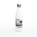 Whatever Life Throws At You, Duck And Let It Hit Someone Else - White 17oz Stainless Steel Water Bottle Default Title White Water Bottle Food Globally Fulfilled