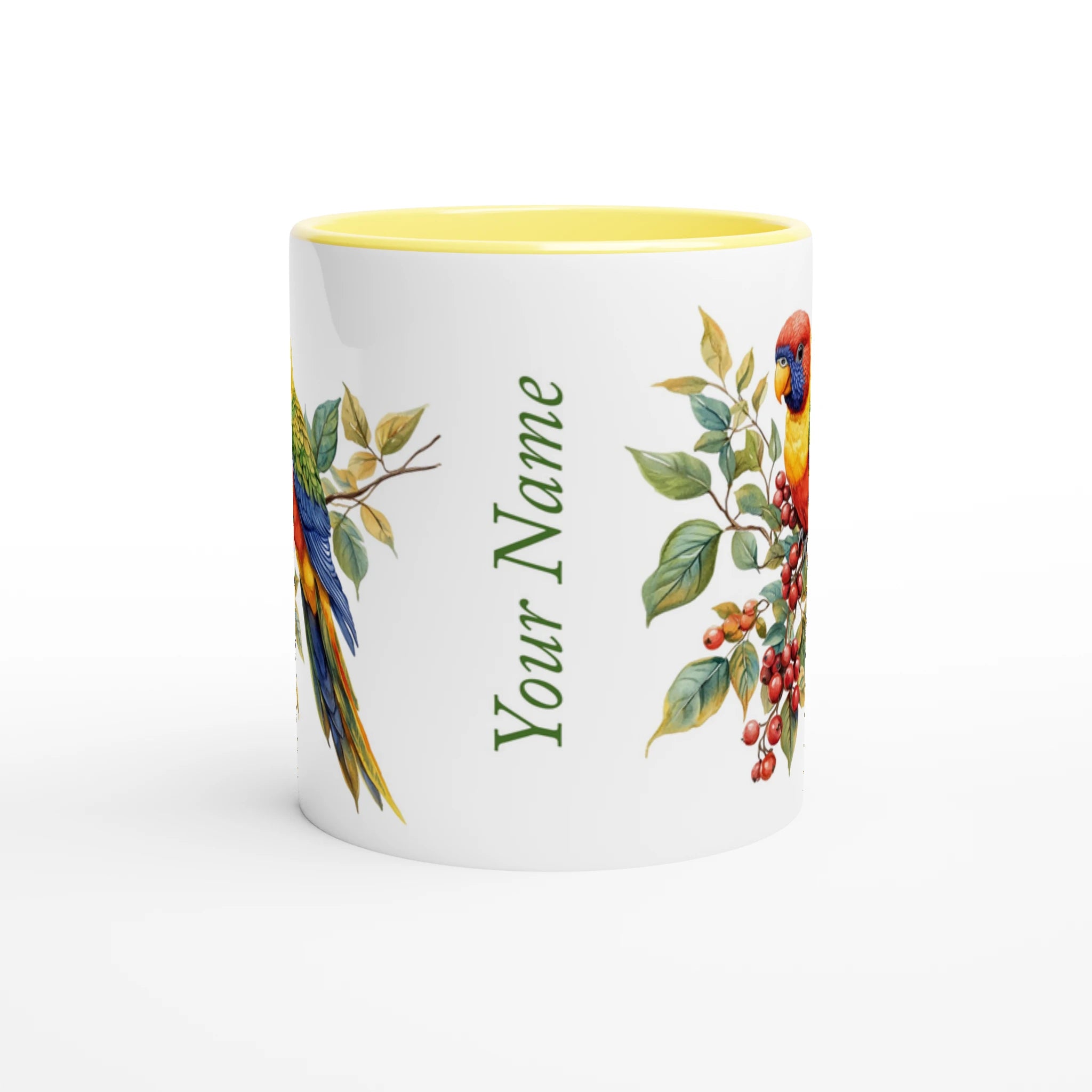 Personalise - Lorikeet, Australian Birds - 11oz Ceramic Mug Personalised 11oz Mug animal Globally Fulfilled