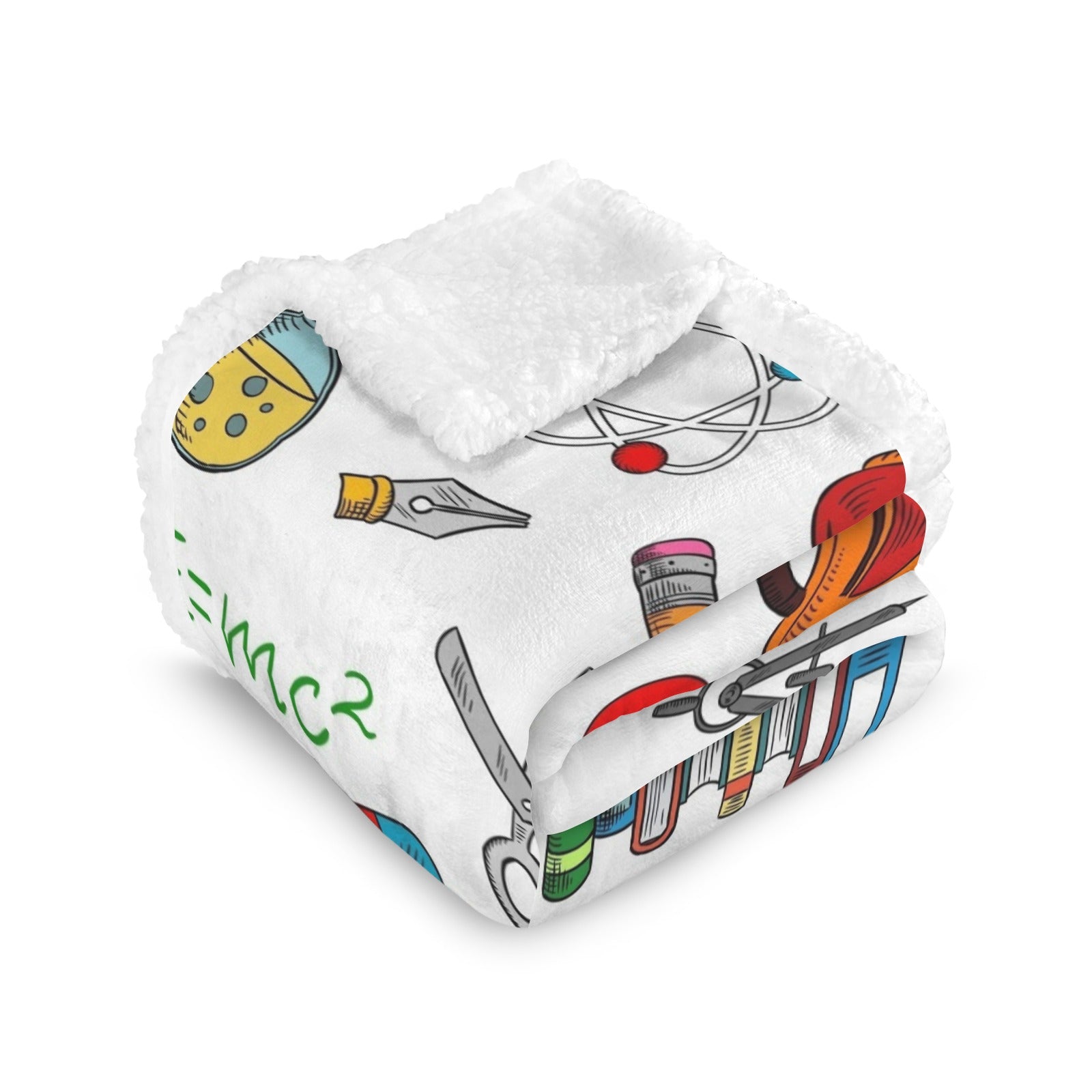 School Time, Teacher Life - Double-Layer Fleece Blanket 51"x59"