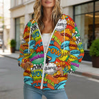 Comic Book 2 Women's Full-Zip Hoodie