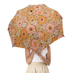 Orange Retro Floral Umbrella Umbrella Plants Printed Offshore