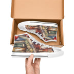 Watercolour Books - Men's High Top Canvas Shoes