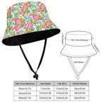 Bright Painted Tropical Kids Bucket Hat Kids Bucket Hat Plants Printed Offshore