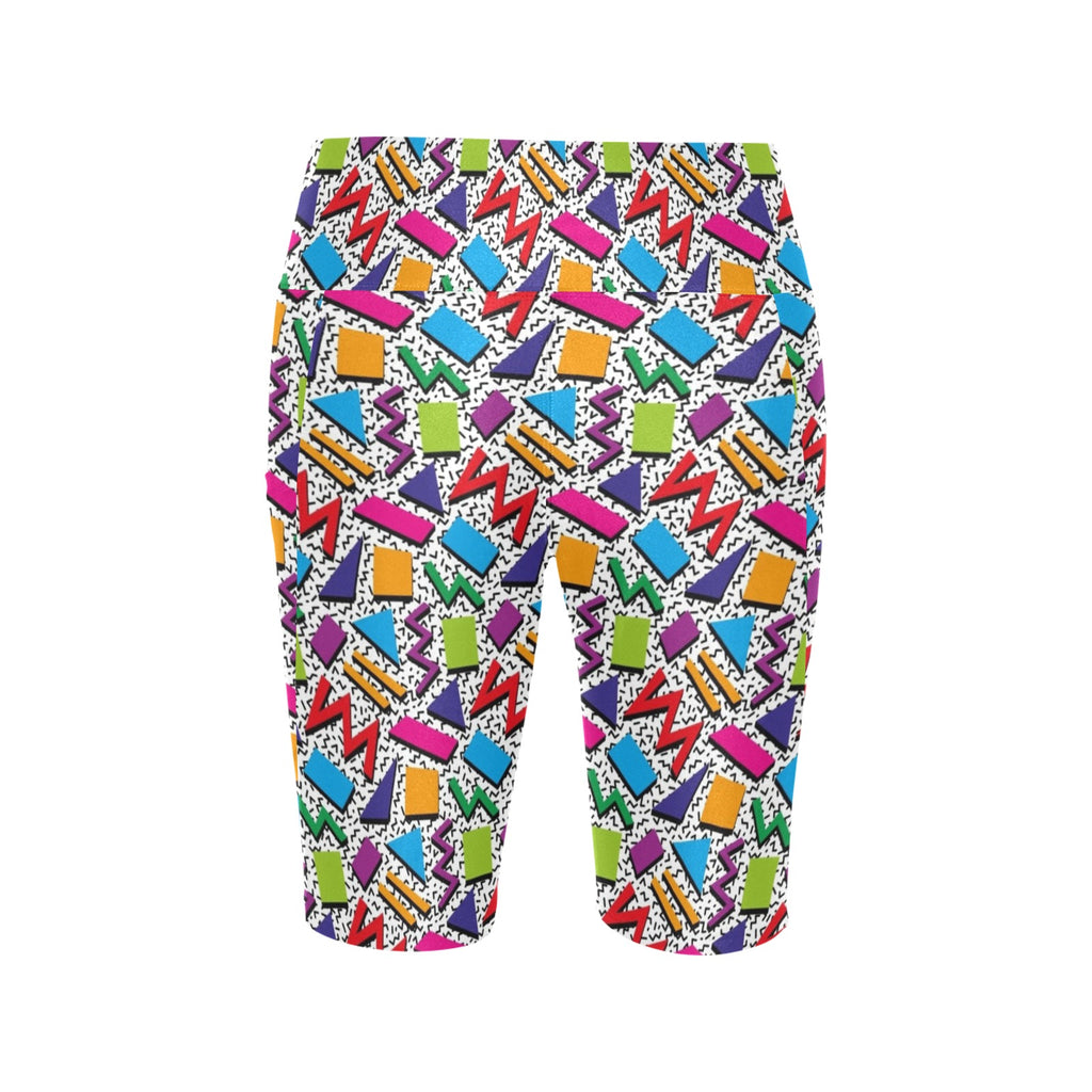 Graphic 80's Women's Bike Shorts With Side Pockets