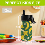 Happy Bananas 12oz Kids Water Bottle with Straw Lid