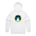 UFO Alien Abduction, Sorry I'm Taken Men's AS Colour Hoodie White Mens Hoodie Printed In Australia Sci Fi