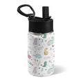 Quirky Dinosaurs 12oz Kids Water Bottle with Straw Lid