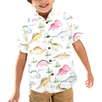 Dinosaur Garden - Junior Kids Hawaiian Shirt